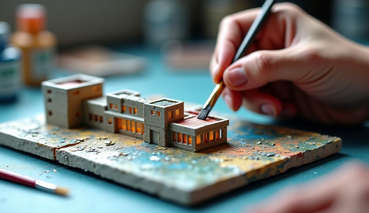 Finitions artistiques sur maquette