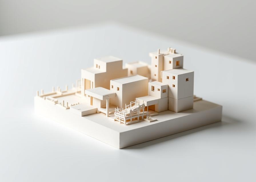 Maquette architecturale précise créée par Minimoire Atelier
